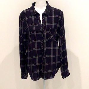 Rails Navy Button Up